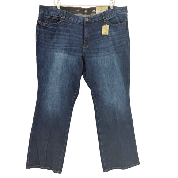 St Johns Bay Women's Stretch High-Rise Flare Jeans Plus Sz 24W Tummy Control NWT - Picture 1 of 12